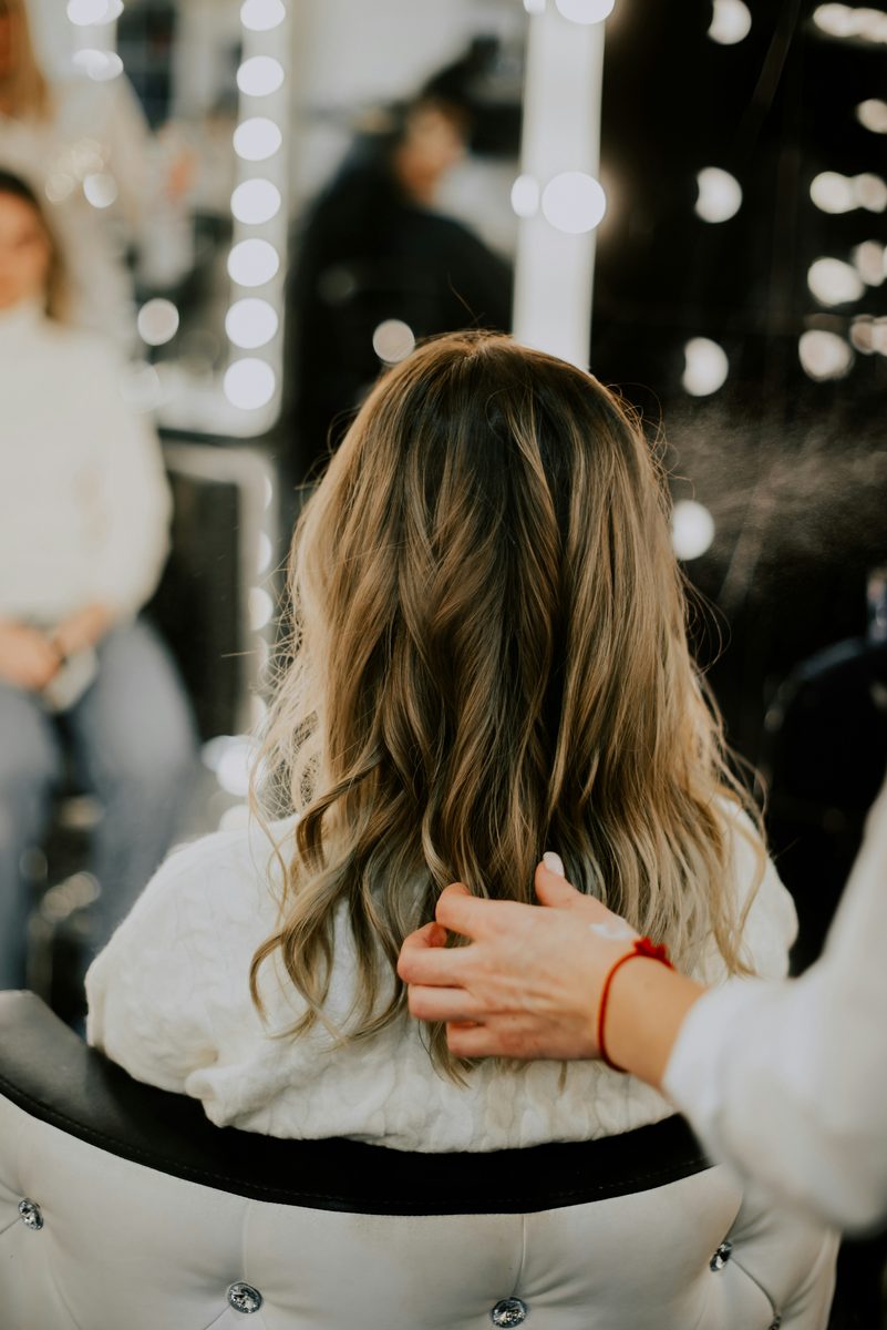 Balayage hair styling